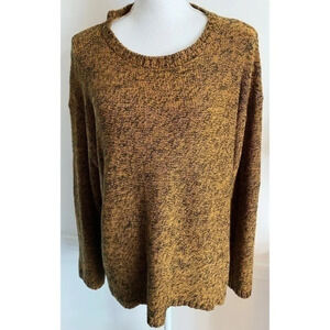 Philosophy • Yellow Black Marled Crew Neck Sweater
